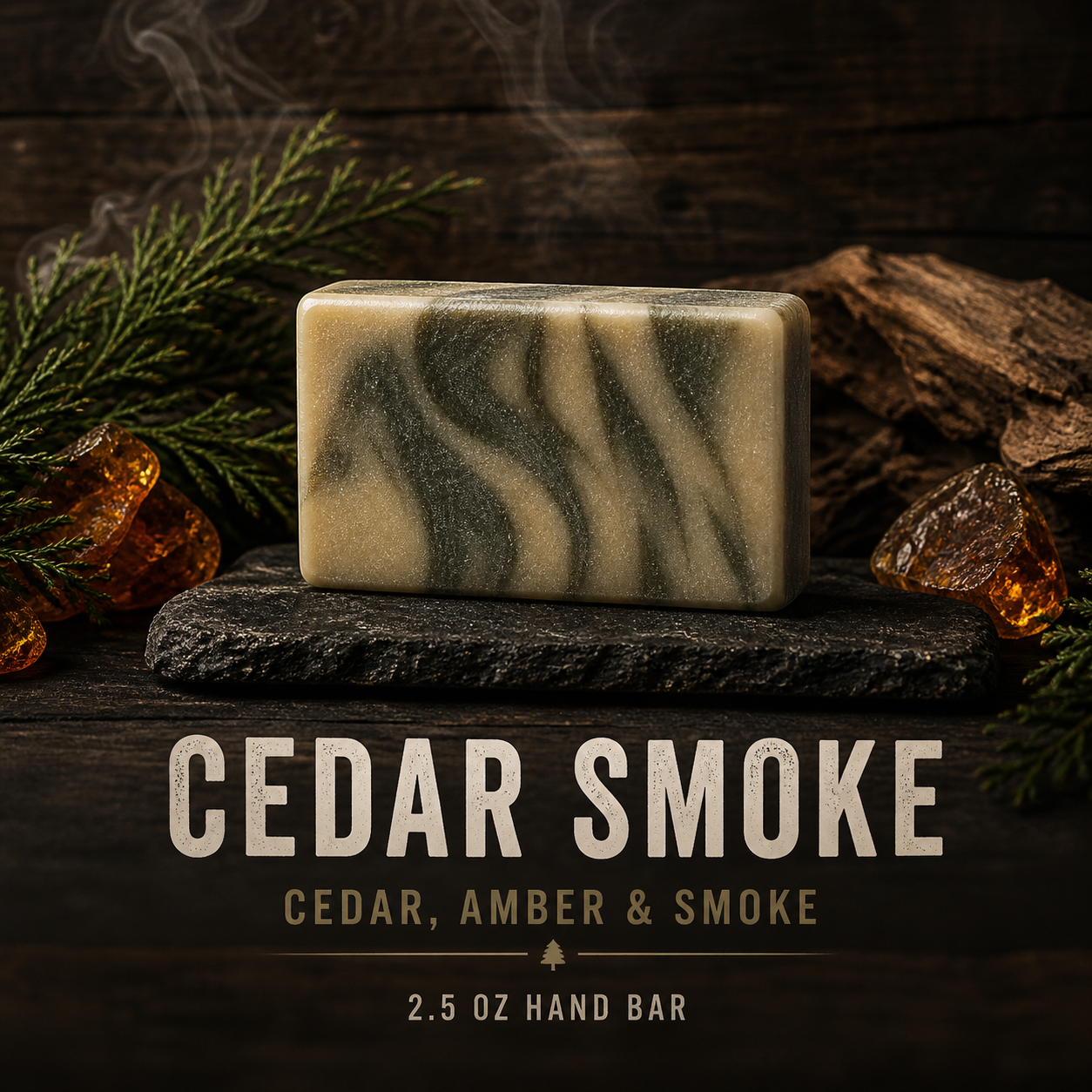 Cedar Smoke — 2.5 oz Hand Bar